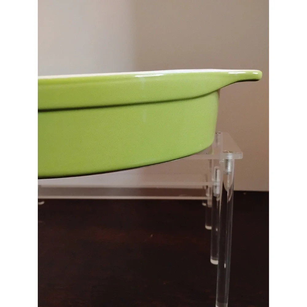 Vintage Pyrex Lime Green Oval Casserole Dish 043 1.5 Quart Chartreuse MCM